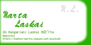 marta laskai business card